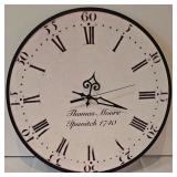 LR - 16-Inch Thomas Moore Wall Clock and 19-Inch Decorative Newell Post