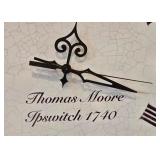 LR - 16-Inch Thomas Moore Wall Clock and 19-Inch Decorative Newell Post