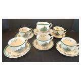 LR - Spode Christmas Tree Dinnerware Set with Cups, Saucers, Plates, and Bowls