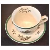 LR - Spode Christmas Tree Dinnerware Set with Cups, Saucers, Plates, and Bowls