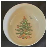 LR - Spode Christmas Tree Dinnerware Set with Cups, Saucers, Plates, and Bowls