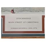 LR - Framed Norman Rockwell Print Stockbridge Main Street at Christmas