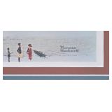 LR - Framed Norman Rockwell Print Stockbridge Main Street at Christmas