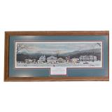 LR - Framed Norman Rockwell Print Stockbridge Main Street at Christmas
