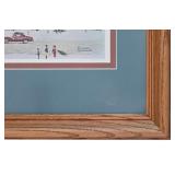LR - Framed Norman Rockwell Print Stockbridge Main Street at Christmas