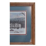 LR - Framed Norman Rockwell Print Stockbridge Main Street at Christmas