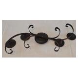 LR - 19-Inch Metal Scrollwork Pillar Candle Holder with 5 Onyx Cylinders