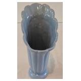 LR - Pair of Decorative Vases and Faux Hydrangea Floral Arrangement