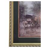 LR - Framed Johnny Finley Signed Horse and Carriage Art Print