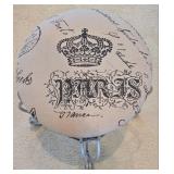LR - Paris Script Vanity Stool with Metal Base