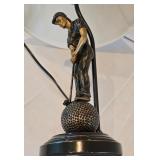 LR - Golf Theme Table Lamp with Golfer Figure and Shade