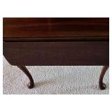 LR - Vintage Mersman Drop-Leaf Side Table with Drawer and Brass Handle