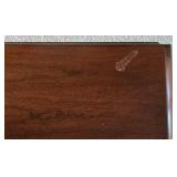 LR - Vintage Mersman Drop-Leaf Side Table with Drawer and Brass Handle