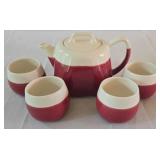 LR - The Spice & Tea Exchange Teapot with Infuser and 4 Cups Set