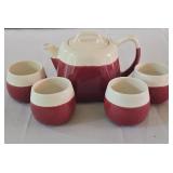 LR - The Spice & Tea Exchange Teapot with Infuser and 4 Cups Set