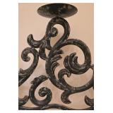 K - Pedestal Candelabra and Pair of Tall Metal Candlesticks Set