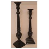 K - Pedestal Candelabra and Pair of Tall Metal Candlesticks Set