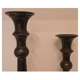 K - Pedestal Candelabra and Pair of Tall Metal Candlesticks Set