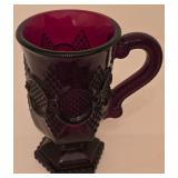 H - Set of 8 Vintage Avon Cape Cod Ruby Red Glass Mugs