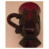 H - Set of 8 Vintage Avon Cape Cod Ruby Red Glass Mugs