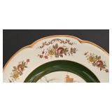 H - Set of 4 Vintage Wood & Sons Ascot Ironstone Service Plates 10.5 Inch England Alpine White