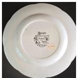 H - Set of 4 Vintage Wood & Sons Ascot Ironstone Service Plates 10.5 Inch England Alpine White
