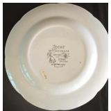 H - Set of 4 Vintage Wood & Sons Ascot Ironstone Service Plates 10.5 Inch England Alpine White