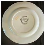 H - Set of 4 Vintage Wood & Sons Ascot Ironstone Service Plates 10.5 Inch England Alpine White