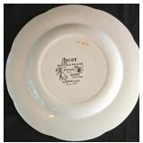 H - Set of 4 Vintage Wood & Sons Ascot Ironstone Service Plates 10.5 Inch England Alpine White