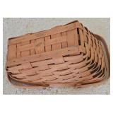 LR - Collection of Woven Baskets, Wooden Tray, and Organizers Including NorthCrest and Longaberger