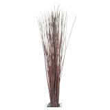 LR - Decorative Planter with Metal Vase, River Rocks, and Tall Natural Branches Display