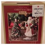 H - Spode Christmas Tree Gold Collection: Bread Basket, Teapot, Salt and Pepper Set in Original Boxes