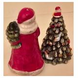 H - Spode Christmas Tree Gold Collection: Bread Basket, Teapot, Salt and Pepper Set in Original Boxes