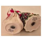 H - Spode Christmas Tree Gold Collection: Bread Basket, Teapot, Salt and Pepper Set in Original Boxes