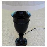 LR - 27-Inch Black Table Lamp with Haeger Vase Base and 10-Inch Tall Shade