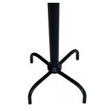 LR - 77 Inch Black Metal Coat Rack with Multiple Hooks