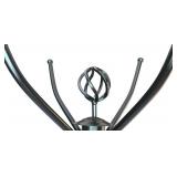 LR - 77 Inch Black Metal Coat Rack with Multiple Hooks