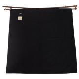 LR - Handcrafted India Patchwork Wall Hanging with Smoked Bamboo Hanger, 34x36 Inches