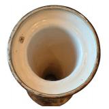 LR - Decorative Vase and Pillar Collection Including Metal, Clear Glass, and Tall Arrangements