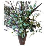 LR - Decorative Vase and Pillar Collection Including Metal, Clear Glass, and Tall Arrangements