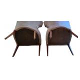 ML- BR - Set of 2 Pale Gray Tufted Accent Chairs