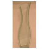 H - Modern Glass Vase, Artificial Orchid Floral Display, and Rectangular Art Glass Tray Set