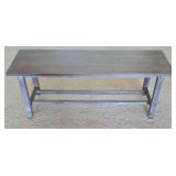 H - Wooden Bench 42 Inch Length with Gray Finish