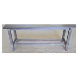 H - Wooden Bench 42 Inch Length with Gray Finish