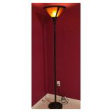 LL-BR3 - Tensor MTF100 71.5-Inch Torchiere Floor Lamp with Amber Glass Shade