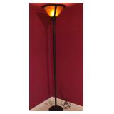 LL-BR3 - Tensor MTF100 71.5-Inch Torchiere Floor Lamp with Amber Glass Shade