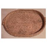 LL-BR3 - Set of 4 Woven Baskets and Wooden Tray Assorted Sizes