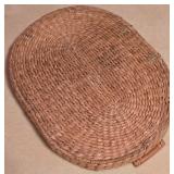 LL-BR3 - Set of 4 Woven Baskets and Wooden Tray Assorted Sizes
