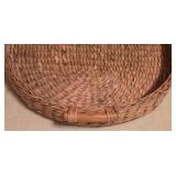 LL-BR3 - Set of 4 Woven Baskets and Wooden Tray Assorted Sizes
