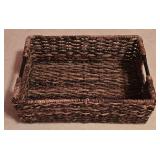 LL-BR3 - Set of 4 Woven Baskets and Wooden Tray Assorted Sizes